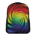 Colorful Swirl Print Casual Backpack