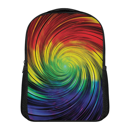 Colorful Swirl Print Casual Backpack