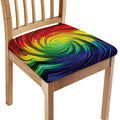 Colorful Swirl Print Chair Cushion Cover