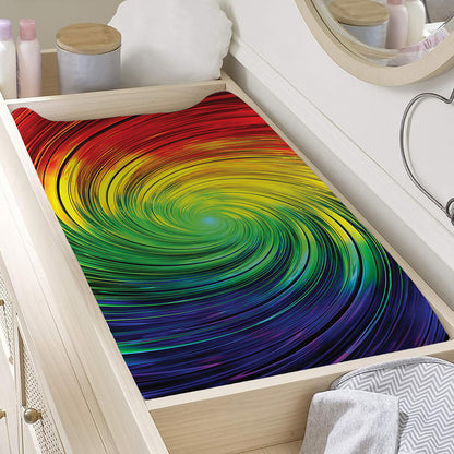 Colorful Swirl Print Changing Pad Cover