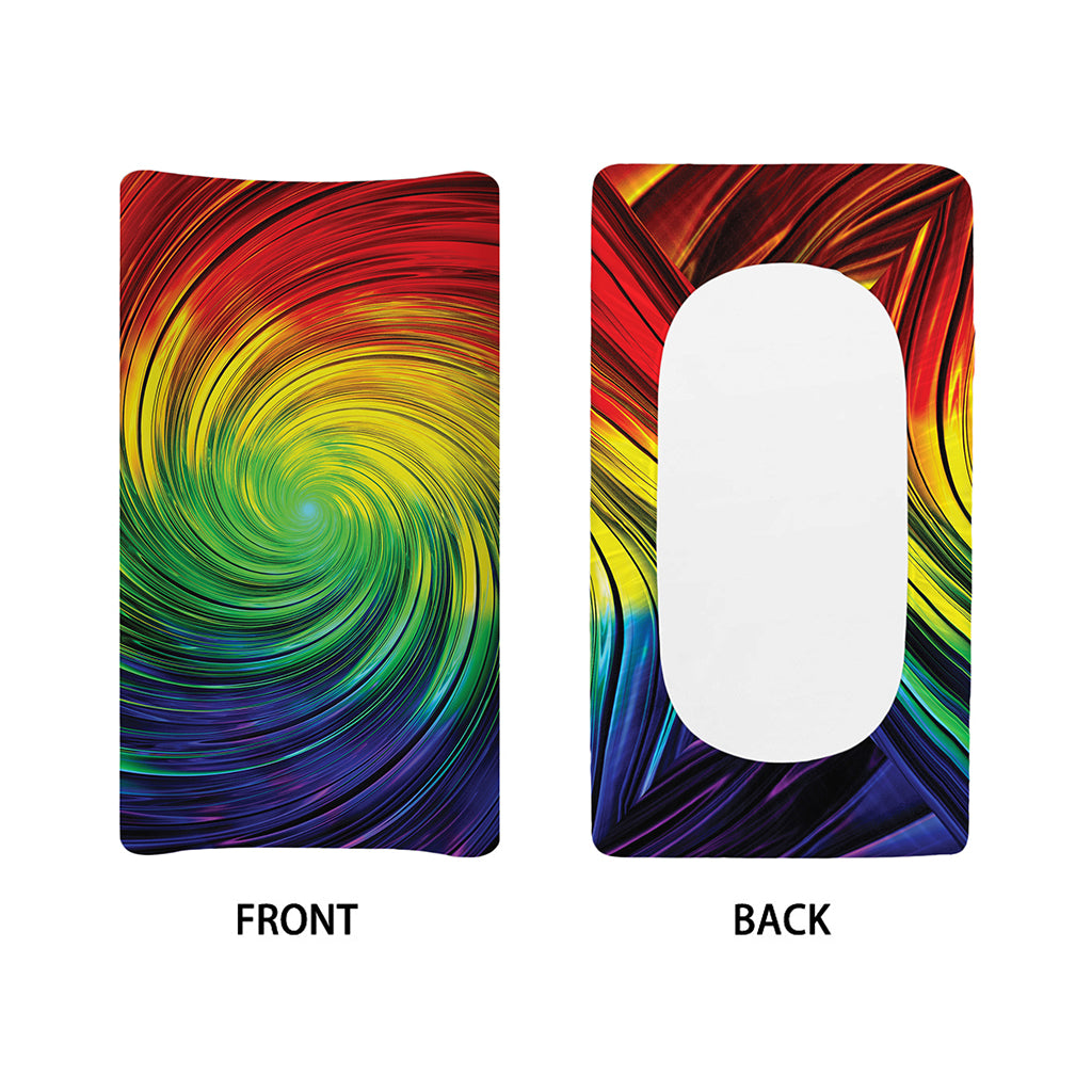 Colorful Swirl Print Changing Pad Cover