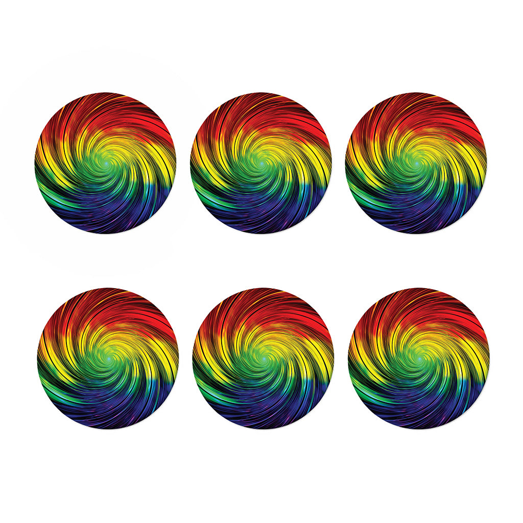 Colorful Swirl Print Coaster Set