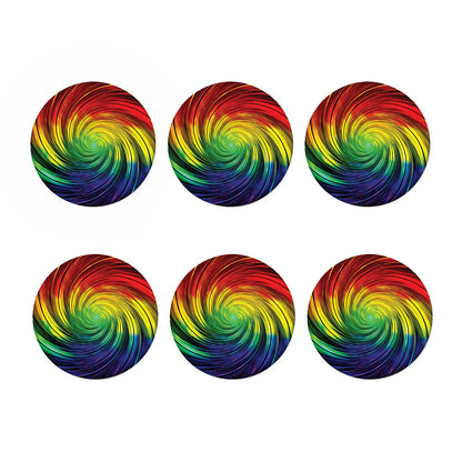 Colorful Swirl Print Coaster Set