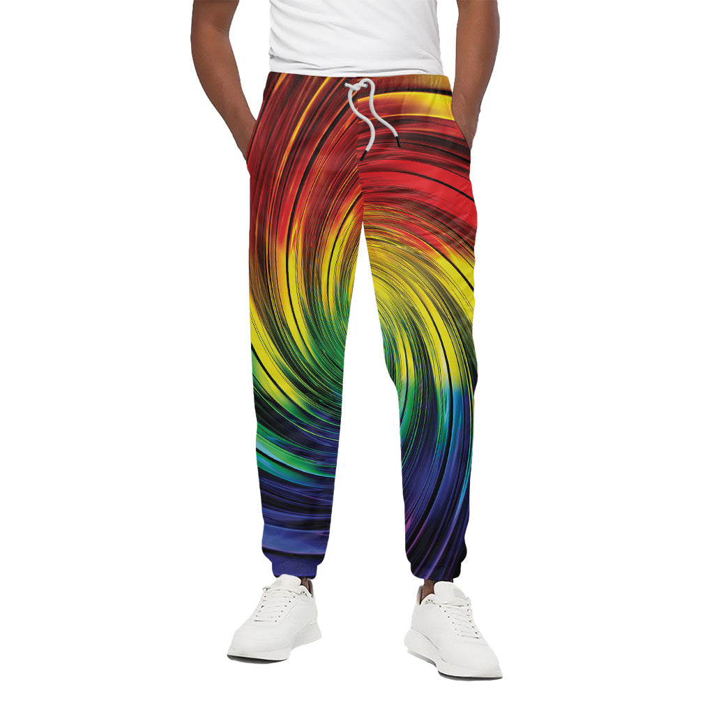 Colorful Swirl Print Cotton Pants