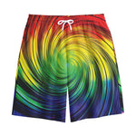 Colorful Swirl Print Cotton Shorts