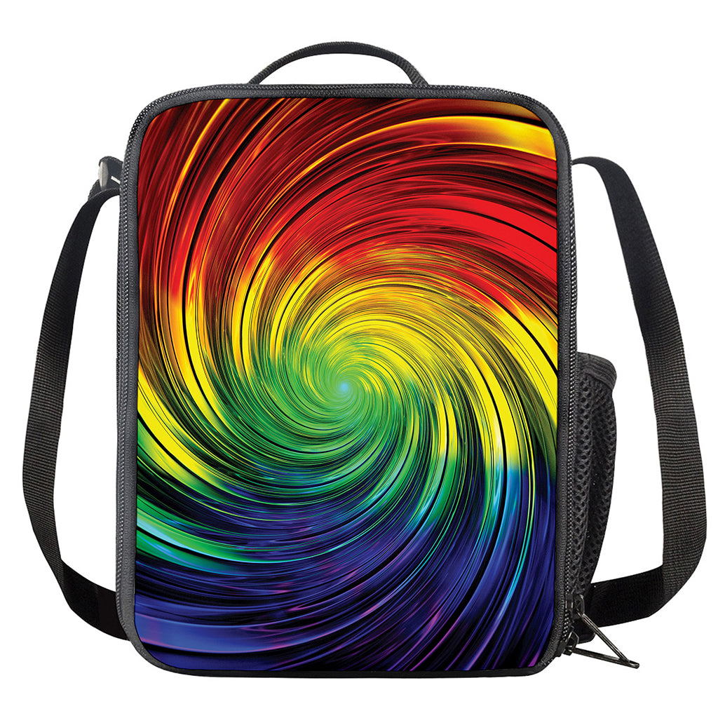 Colorful Swirl Print Crossbody Lunch Bag