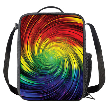 Colorful Swirl Print Crossbody Lunch Bag