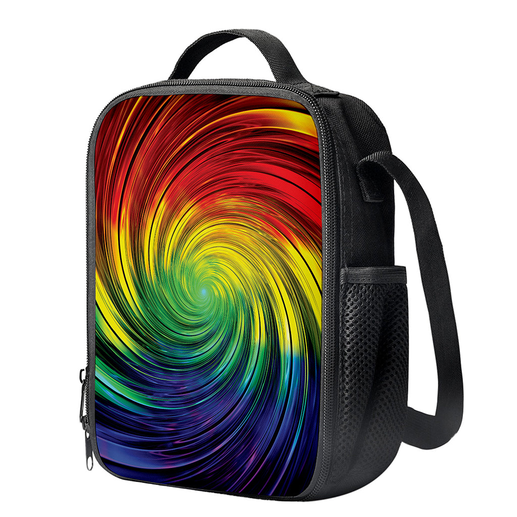 Colorful Swirl Print Crossbody Lunch Bag