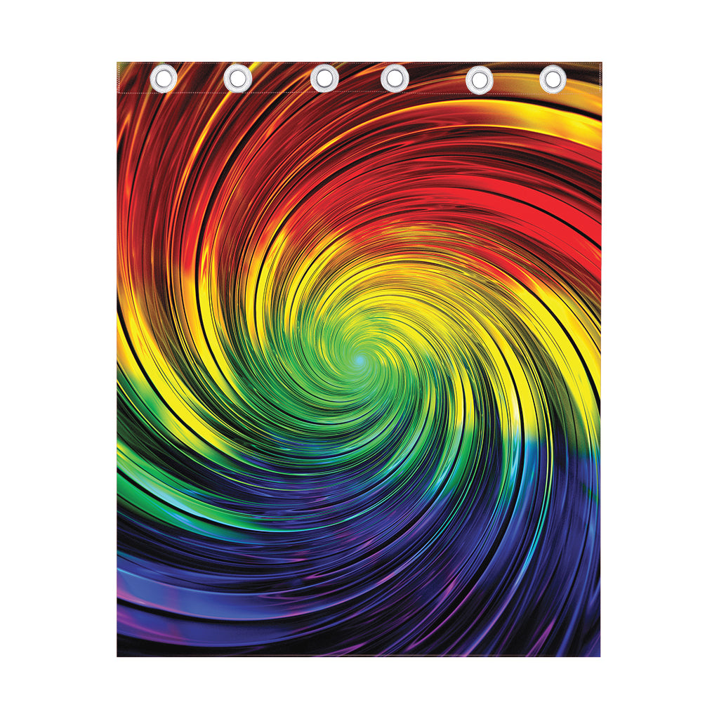 Colorful Swirl Print Curtain