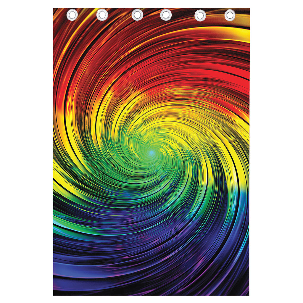 Colorful Swirl Print Curtain