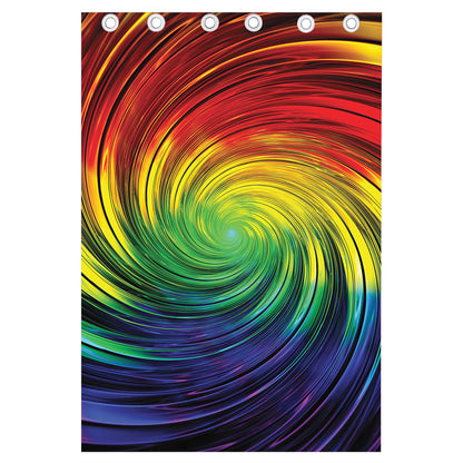 Colorful Swirl Print Curtain
