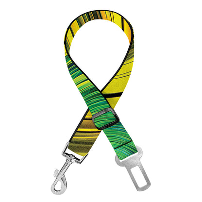 Colorful Swirl Print Dog Seat Belt