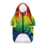 Colorful Swirl Print Dog Zip Up Hoodie