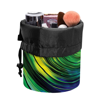 Colorful Swirl Print Drawstring Makeup Bag