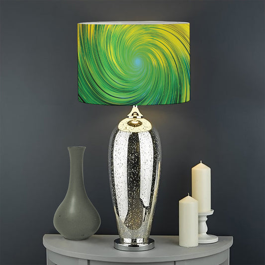 Colorful Swirl Print Drum Lamp Shade