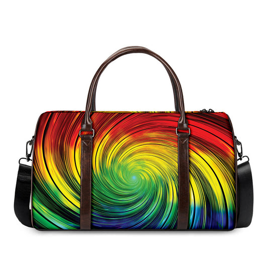 Colorful Swirl Print Duffle Bag
