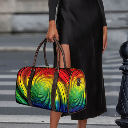 Colorful Swirl Print Duffle Bag