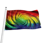 Colorful Swirl Print Flag