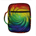 Colorful Swirl Print Front Pocket Bible Bag