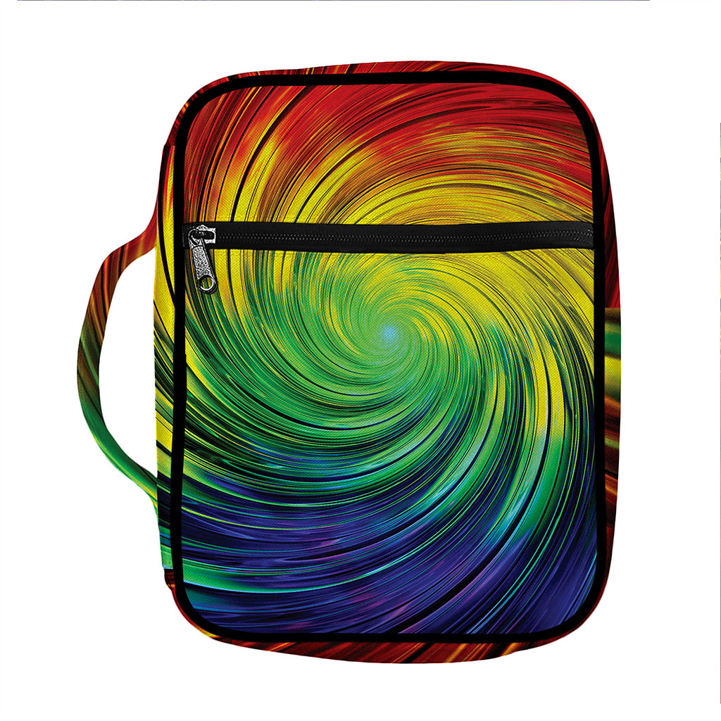 Colorful Swirl Print Front Pocket Bible Bag