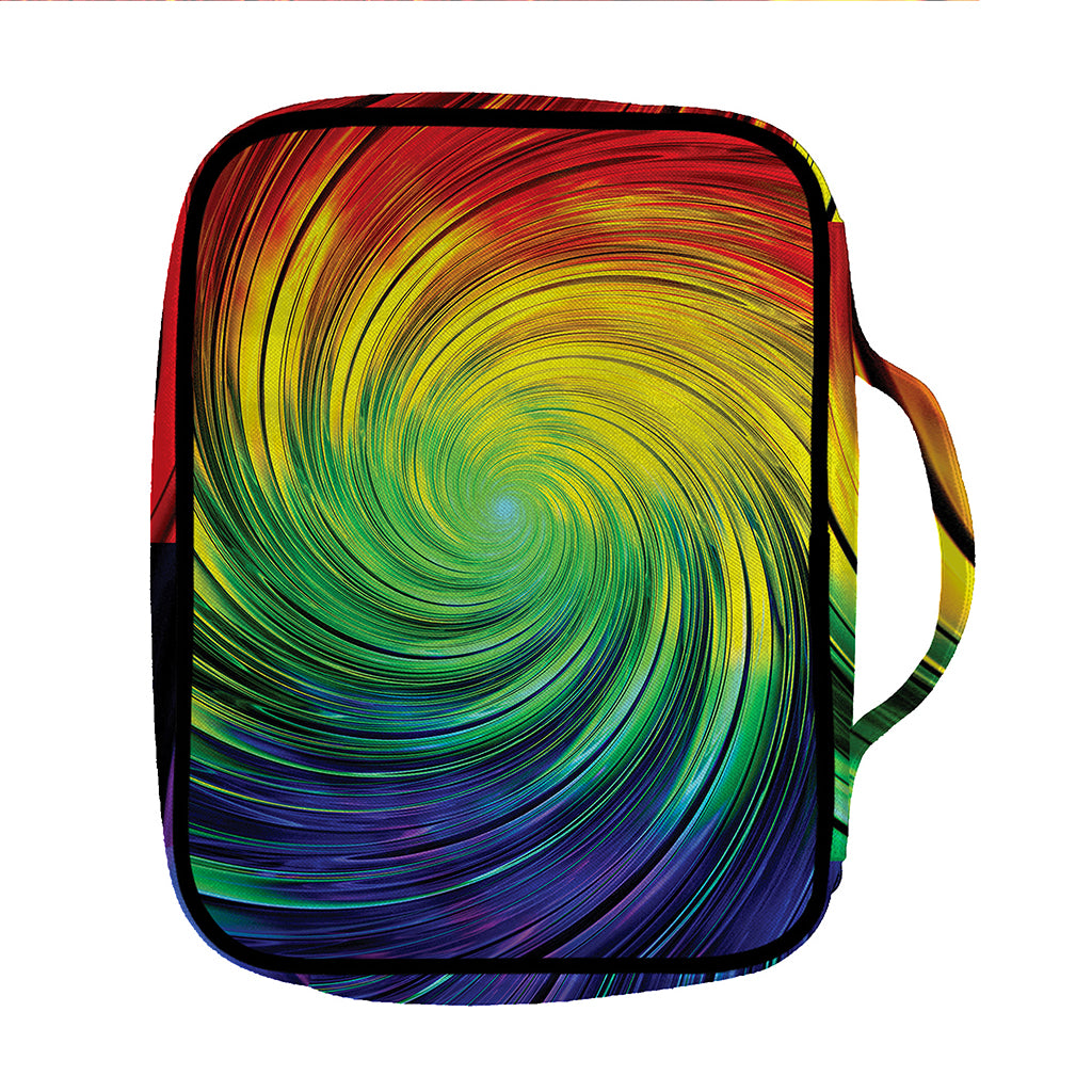 Colorful Swirl Print Front Pocket Bible Bag