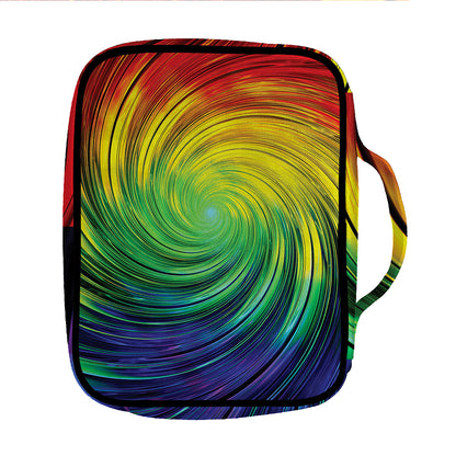 Colorful Swirl Print Front Pocket Bible Bag