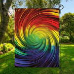 Colorful Swirl Print Garden Flag