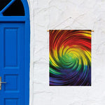Colorful Swirl Print Garden Flag