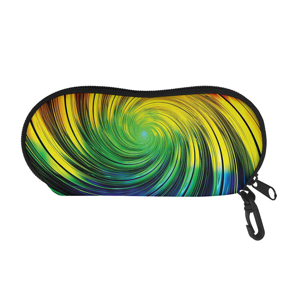 Colorful Swirl Print Glasses Case