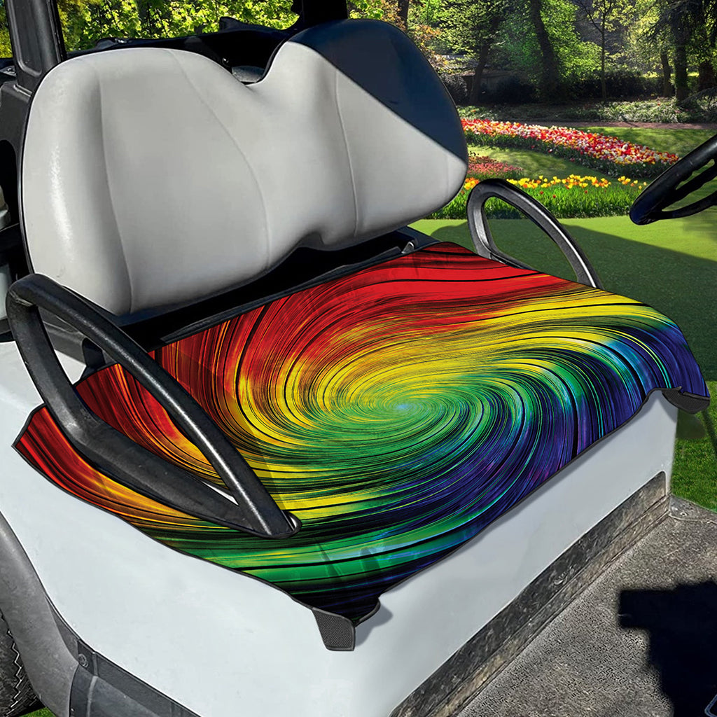 Colorful Swirl Print Golf Cart Seat Cover