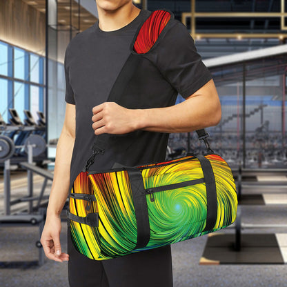 Colorful Swirl Print Gym Bag