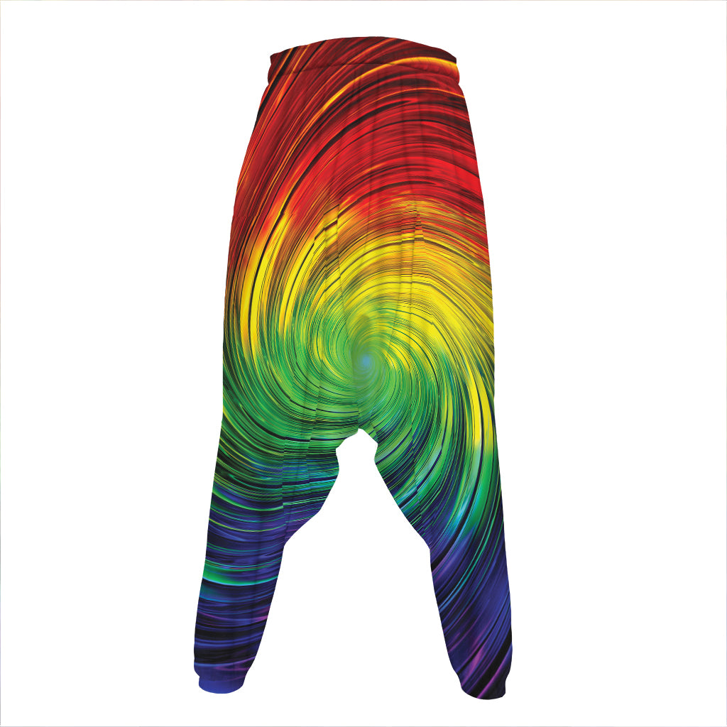 Colorful Swirl Print Hammer Pants