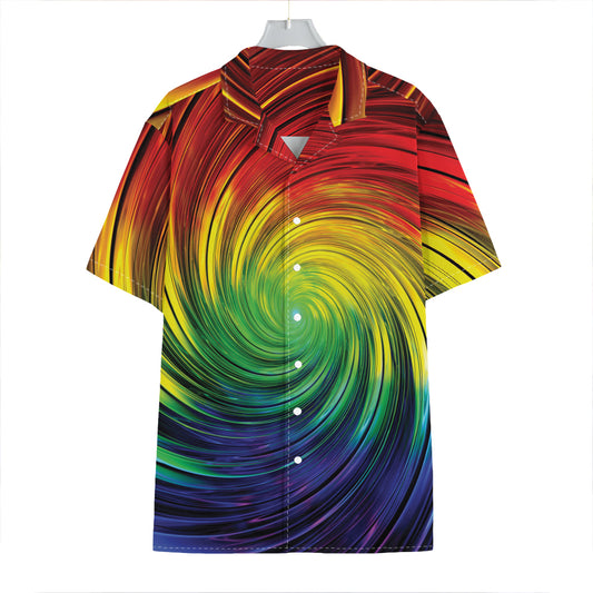 Colorful Swirl Print Hawaiian Shirt