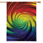 Colorful Swirl Print House Flag