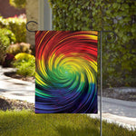 Colorful Swirl Print House Flag