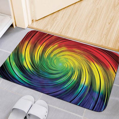 Colorful Swirl Print Indoor Door Mat