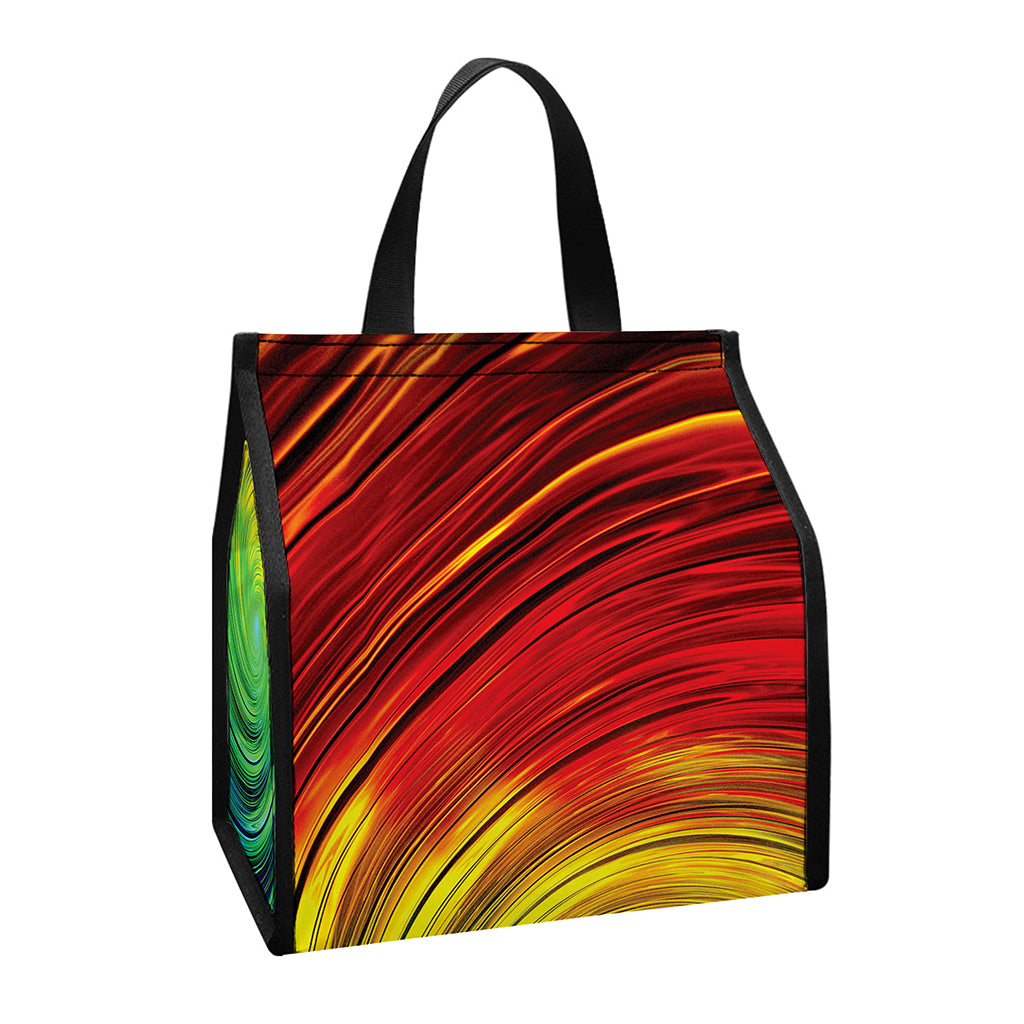 Colorful Swirl Print Insulated Lunch Tote