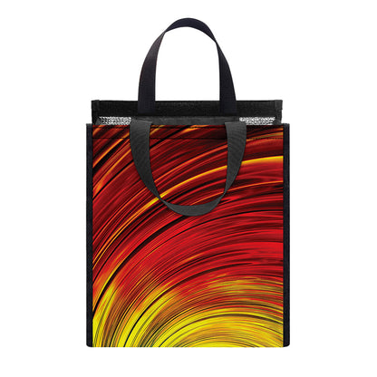 Colorful Swirl Print Insulated Lunch Tote