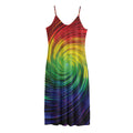 Colorful Swirl Print Jersey Midi Cami Dress