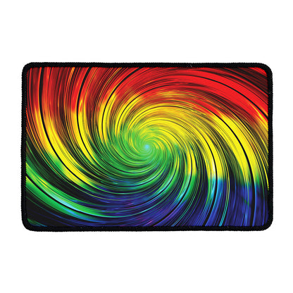 Colorful Swirl Print Kitchen Mat