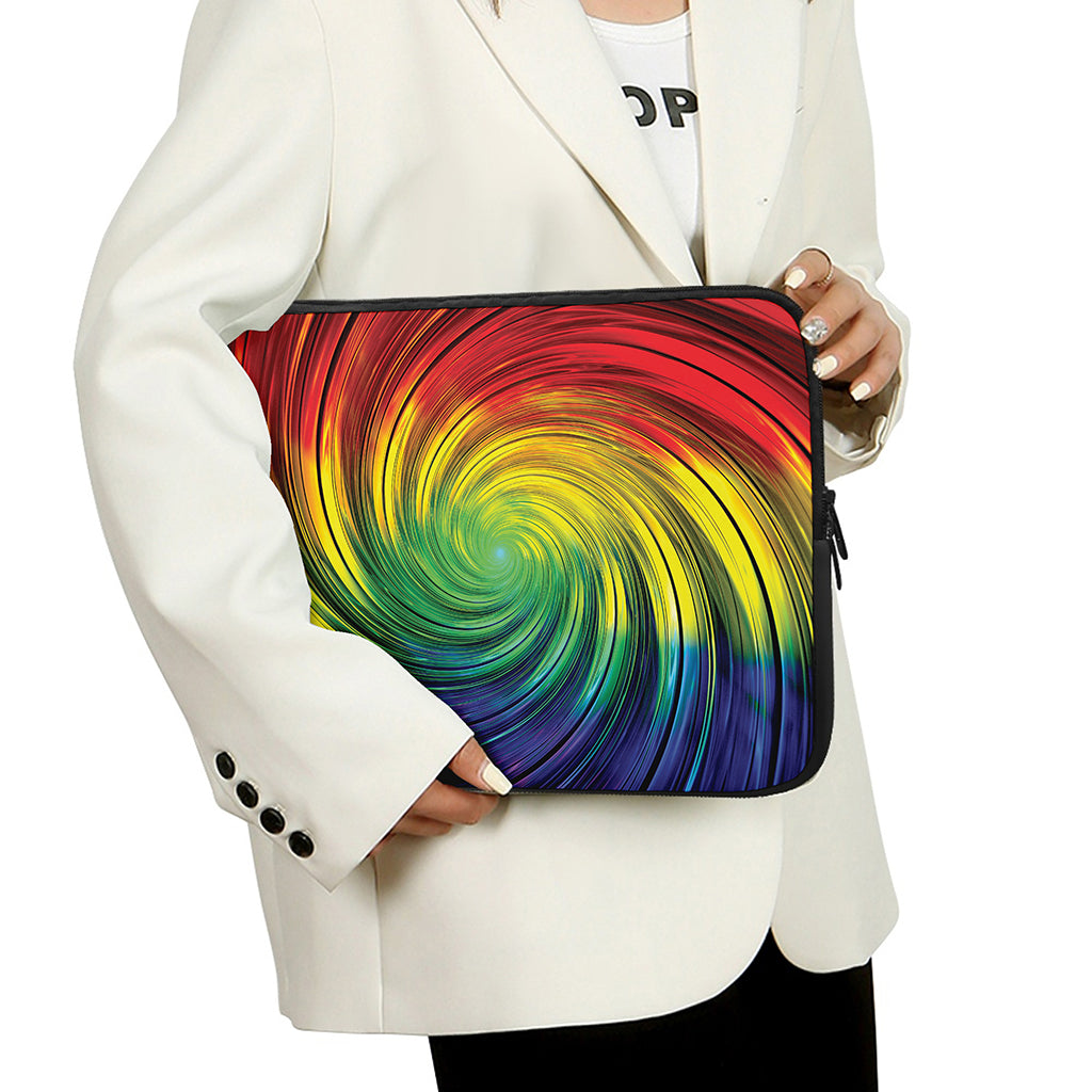 Colorful Swirl Print Laptop Sleeve
