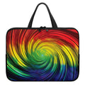 Colorful Swirl Print Laptop Sleeve With Handle