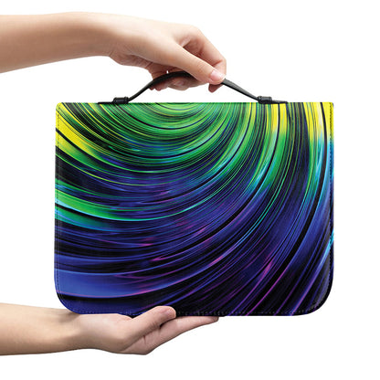 Colorful Swirl Print Leather Bible Cover