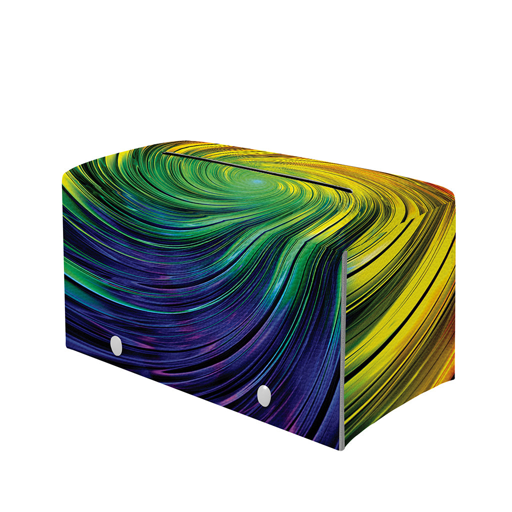 Colorful Swirl Print Leather Tissue Box Cover