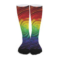 Colorful Swirl Print Long Socks