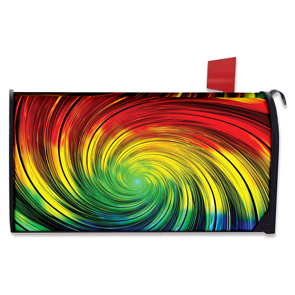Colorful Swirl Print Mailbox Cover