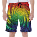 Colorful Swirl Print Men's Beach Shorts