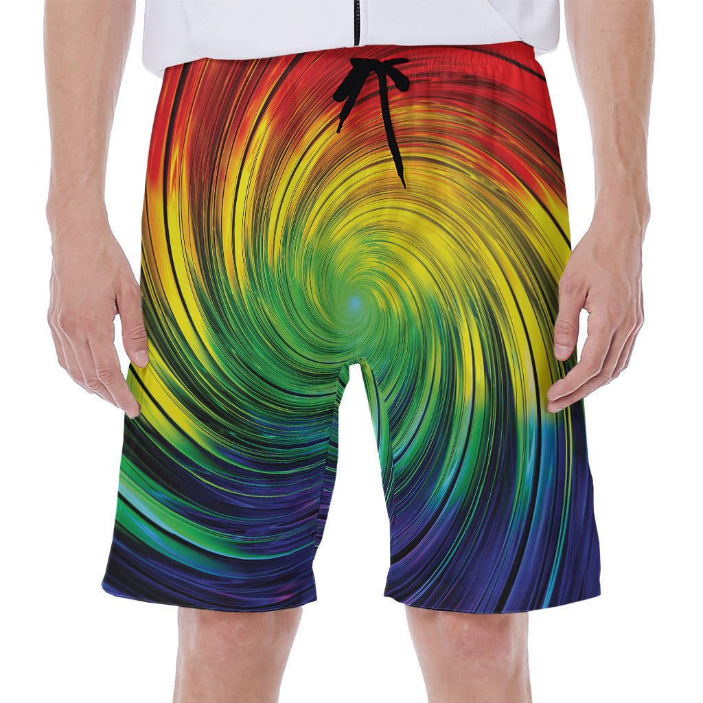 Colorful Swirl Print Men's Beach Shorts
