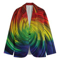 Colorful Swirl Print Men's Blazer