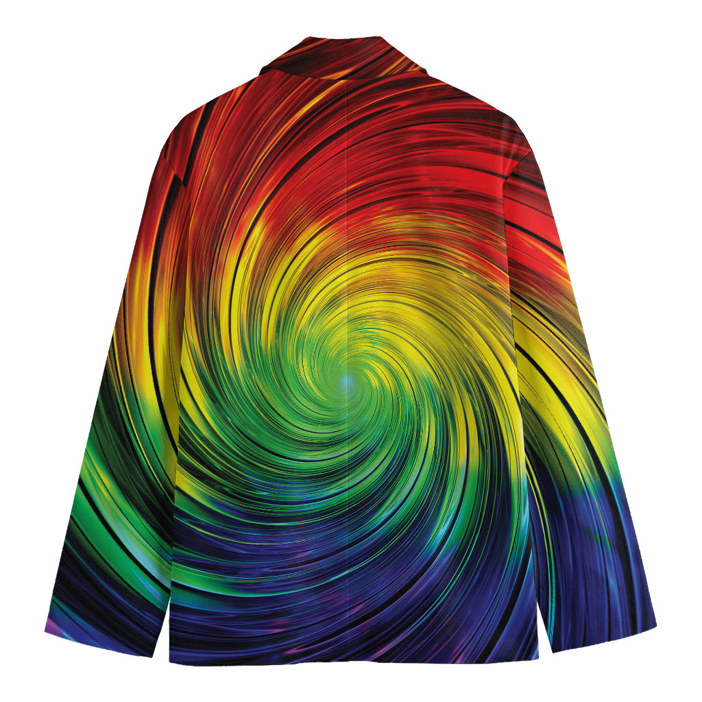 Colorful Swirl Print Men's Blazer